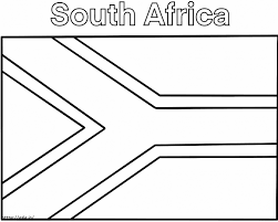 Coloriage Drapeau Afrique du Sud 1 à imprimer dessin