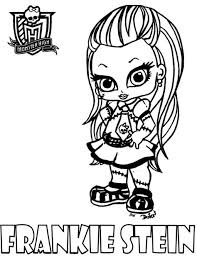 The moon and stars are no match for this spotted unicorn! Baby Monster High Coloring Pages Dibujo Para Colorear De Baby Frankie Stein Corloring Pages Pinterest Printable Coloring Sheets Deviant Art And Monste