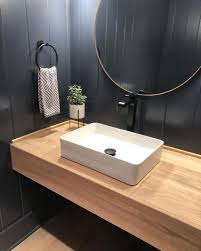Clay Tate Nashville On Instagram Powder Bath Who Wouldn T Love A Powder Bath L Vessel Sink Bathroom Vanity Powder Room Vanity Above Counter Bathroom Sink