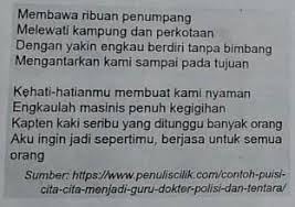 Tuliskan Makna Yang Terkandung Dalam Puisi Tersebut Brainly Co Id