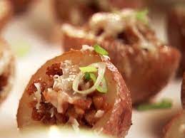 Mexican Potato Skin Bites Recipe Food Network Recipes Potato Skins Potato Skin Bites