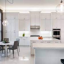 Carrara white honed marble floor and wall tile to incorporate a distinctive, contemporary aesthetic enhancement into kitchens, bathrooms and more. Kitchen With White Tile Floor Novocom Top