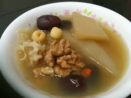 Walnut And Lotus With Winter Melon Vegetarian Soup Vegetarian Soup Vegetarian Soup Recipes Soup Recipes