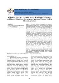 Bagi yang membutuhkan bisa didapatkan melalui link dibawah ini : Pdf Model Buku Ajar Pendidikan Agama Islam Dan Budi Pekerti Berbasis Discovery Learning Analisis Terhadap Akurasi Buku Siswa Sekolah Dasar