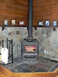 Wood Stove Stone Surrounding And Mantle Farmhouse Philadelphia By King Builders Wood Stove Wood Stove Hearth Wood Stove Fireplace