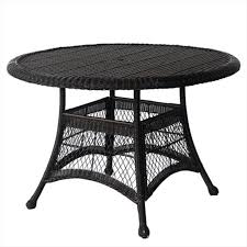 White wicker coffee table should always look refreshing, unique and elegant, as that is where you would sit for a fresh cup of coffee and feel rejuvenated. Jeco W00207d D Black Wicker 44 In Round Dining Table Walmart Com Walmart Com