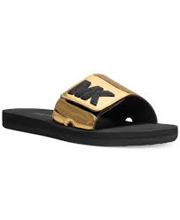 Michael Michael Kors Mk Shower Slide Sandals Sandals Shoes Macy S Michael Kors Sandals Shoes Cute Sandals