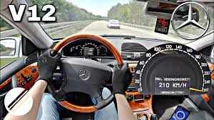 Mercedes Benz Cl 600 Brabus V12 C215 Top Speed Drive On German Autobahn Youtube