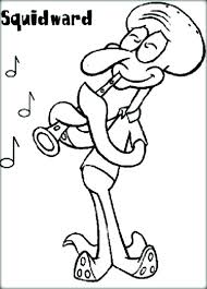 « sponge bob square pants coloring pages. 55 Spongebob Squidward Plays Clarinet Terbaik Gambar Anime Keren Terlengkap