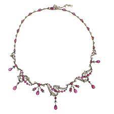 Check spelling or type a new query. Antique Ruby Diamond Gold Silver Necklace For Sale At 1stdibs
