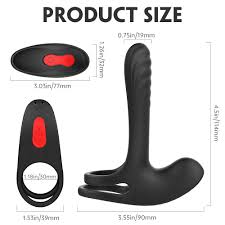 Remote Control Dual Penis Ring Vibrating Cock Ring