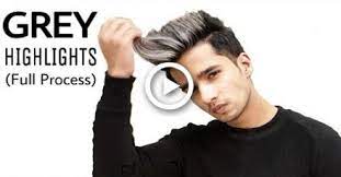 Grey Highlights On Black Hair Men Silver Platinum Grey Zaib Sheikh Men Hair Color Black Hair With Highlights Grey Highlights