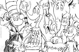 Are you looking for the best pictures of dr seuss characters for your personal blogs, projects or designs, then clipartmag is the place just for you. Happy Birthday Dr Seuss Coloring Pages With Characters Xcolorings Com