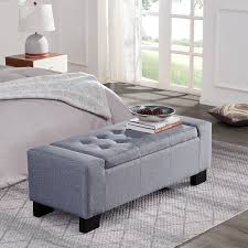 Maybe you would like to learn more about one of these? Belleze Slate Grey 48 Rectangular Tufted Storage Ottoman Bench Overstock 15874152