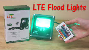 Lte 10w Remote Control Rgb Led Flood Lights Lighting Even Review Demo Youtube
