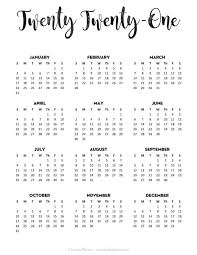 Check out our 2021 mini calendar selection for the very best in unique or custom, handmade pieces from our calendars & planners shops. 24 Pretty Free Printable One Page Calendars For 2021 Lovely Planner