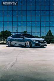 4 2017 Civic Honda Air Lift Performance Air Suspension Rotiform Rse Silver Honda Civic Hatchback Honda Civic New Civic Hatchback