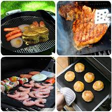 Amazon Com Gqc Bbq Grill Mat Non Stick Cooking Mat Teflon Reusable Barbecue Baking Mat For Electric Grill Gas Gas And Charcoal Bbq Cooking Mat Charcoal Bbq