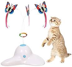 Amazon Com Zenes Cat Toys Funny Exercise Electric Flutter Rotating Kitten Toys Cat Teaser With Butterfly Replacement Pet Sup In 2020 Kitten Toys Cat Toys Kitten