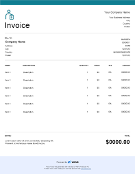 Sole Trader Invoice Template Wave Invoicing