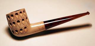 | apple smooth half bent meerschaum pipe, block meerschaum, unsmoked pipe. Lattice Meer The Pipe Smoker