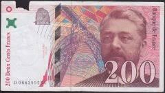 FRANSA 200 FRANK 1997 HALİYLE eski kağıt para fiyatları