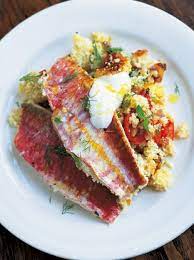 Pan fried salmon with tender asparagus and courgette served on a bed of couscous mixed through with a sweet toma… Omega 3 Couscous Seafood Recipes Jamie Oliver Recipes