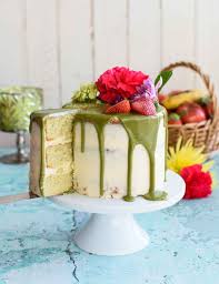 Matcha Cake With Buttercream Frosting And White Chocolate Matcha Drip A Blog Anniversary Pepper Delight Recipe Matcha Cake Green Tea Dessert Cake