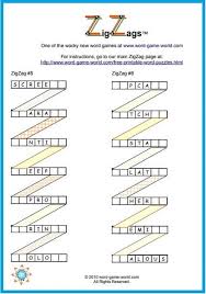 Fun Word Puzzles Zigzags Word Puzzles Word Games For Kids Spelling Games For Kids