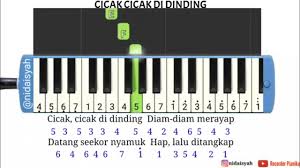 Lagu ini tidak lekang oleh waktu dan telah menemani masa kecil hampir semua orang. Not Angka Pianika Lagu Cicak Cicak Di Dinding Tutorial Main Pianika Lagu Cicak Cicak Di Dinding Youtube