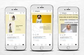 Download Instagram Banner Fashion In Social Media Templates On Yellow Images Creative Store PSD Mockup Templates