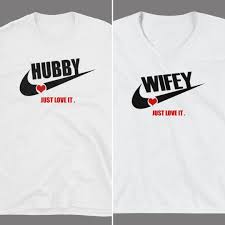 His and hers matching outfits in burgundy velvet, red satin, strategically placed white mesh or pink terry cloth will make sure you can't keep your hands off each other this valentine's day. Nike Wifey Svg Novocom Top
