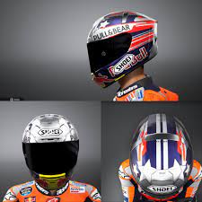 Find great deals on ebay for motogp helmet decals. My Attempt To Remake Marc Marquez S Cota 2017 Helmet In Motogp 19 Helmet Editor Motogp