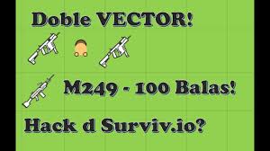 En este juego de matar a zombis tienes que destruir al jefe zombi malvado, con todas las armas que tienes, empiezas la partida con armas básicas, pero si avanzas y consigues monedas podrás mejorar mucho y atacar mejor. Hack De Surviv Io Doble Vector M249 Arma De 100 Balas Youtube