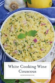 Put the couscous in a large heatproof bowl, then rub in the butter and harissa. White Cooking Wine Couscous With Garlic And Mint Is The Perfect Spring Side Dish For Pairing With L Cooking With White Wine Side Dish Recipes Easy Cooking Wine