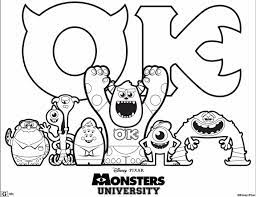 Enjoy free coco coloring pages, maze, recipe cards, recipe, make paper marigolds coco craft, make your own guitar coco craft, coco movie card game, coco printable family tree, and other free printable coco movie activity sheets. Free Disney Pixar Monsters University Printable Coloring Sheet Fun Learning Life