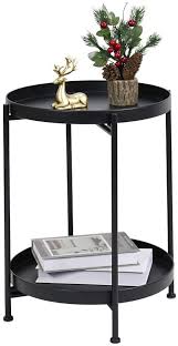 Penelope nightstand large acorn a space saving piece of furniture that plays the role of a night stand. Side Table Small Tray Metal End Table Black Metal Nightstand 2 Tier Round Folding Side Table Black Metal Bedside Table Bedside Table Metal Bedroom Night Stands