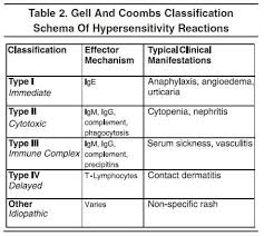 5 types of hypersensitivity reactions oncology nursing