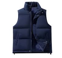 Timoontee Men's Warm Winter Puffer Vest Casual Comfy Padded ...