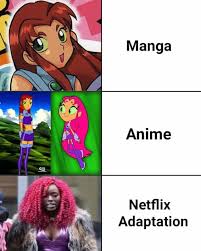 Ну и вишенка на торте — первое оригинальное аниме студии netflix japan. Netflix Adaptation Meme Is What You Need This Friday 11 Funny Pics