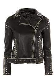 Studded Pu Biker Jacket Leather Jackets Women Leather Jacket Style Leather Jacket