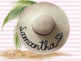 Personalized Sun Hat Custom Name Beach Hat Birthday Gifts For Her Sun Hats Hats How To Embroider Letters