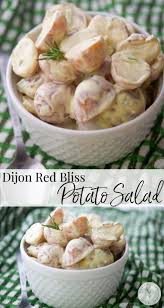 Red bliss potato salad with blue cheese, bacon, and chives; Dijon Red Bliss Potato Salad Carrie S Experimental Kitchen