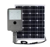 LED Solar Street Light Set ; 20W w/ 50W Solar Panel ; 6000K