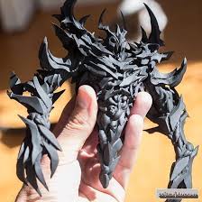 Third Dimension Design On Instagram Very Detailed Mate Black Dota2 Shadowfiend Print By Polysculpture Sculpture Futuristic Art Creature Design