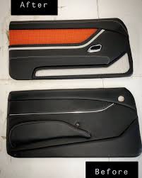 A Custom Center Console Splits 4 Bucket Seats Trimmed In Douglass Interior Products Leather As Well As Alcantara Leather Camaro Interior Custom Center Console