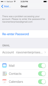 In this way you will ensure safety of the information on the device. Can T Re Enter My Gmail Password Setting Apple Community