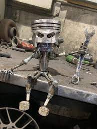 Piston Figure Mechanic Metal Art Projects Metal Art Welded Welding Art