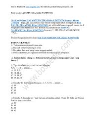 Soal pilihan ganda induksi matematika kelas 11 doc. Contoh Soal Matematika Smkdoc