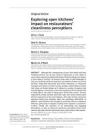 With the open kitchen layout in modern homes, breakfast bars and dining counters are gaining popularity. Pdf Exploring Open Kitchens Impact On Restaurateurs Cleanliness Perceptions